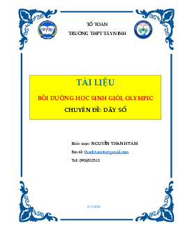Tài liệu bồi dưỡng học sinh giỏi, Olympic chuyên đề dãy số