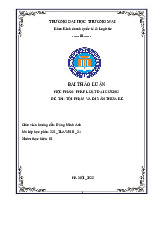 Tội Phạm và Di Sản Thừa Kế | Bài thảo luận pháp luật đại cương
