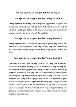 Văn mẫu Nêu cảm nghĩ của em về người lính đảo Trường Sa | Kết nối tri thức