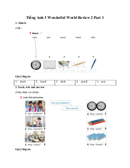 Tiếng Anh 3 Wonderful World Review 2 Part 1