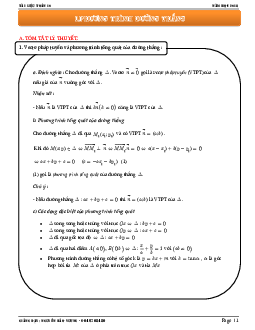 Phương trình đường thẳng Oxy – Nguyễn Bảo Vương