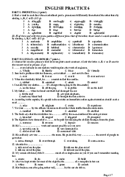Đề luyện thi vào lớp 10 THPT Chuyên Tiếng Anh năm học 2023-2024 (có đáp án) - Đề thi thử số 06