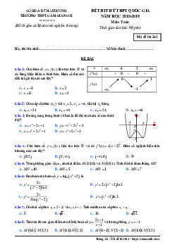 Đề thi thử THPT Quốc gia 2019 môn Toán trường Cẩm Giàng II – Hải Dương
