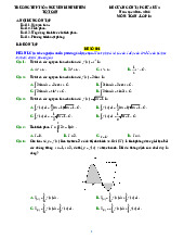 Đề cương giữa kỳ 2 Toán 12 năm 2025 – 2026 trường THPT Nguyễn Bỉnh Khiêm 2 – Gia Lai