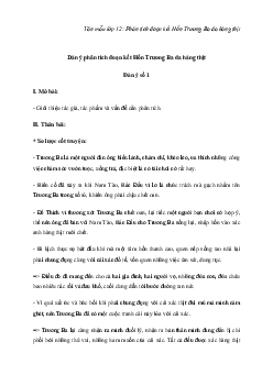 Phân tích đoạn kết tác phẩm Hồn Trương Ba da hàng thịt | Văn mẫu lớp 12