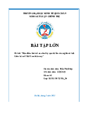 Đặc điểm kinh tế của thời kỳ quá độ lên chủ nghĩa xã hội. Liên hệ với Việt Nam hiện nay| Đại học Kinh Tế Quốc Dân