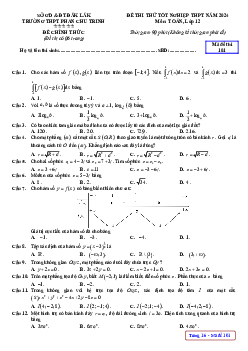 Đề thi thử tốt nghiệp THPT 2024 môn Toán trường THPT Phan Chu Trinh – Đắk Lắk