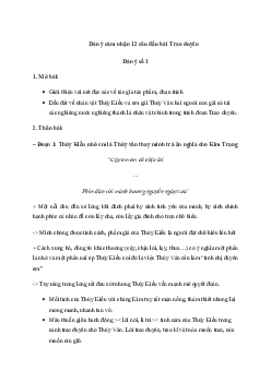 Văn mẫu lớp 11: Cảm nhận 12 câu đầu bài Trao duyên của Nguyễn Du | Cánh diều