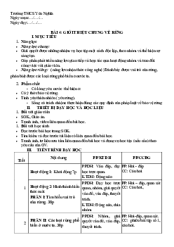 Giáo án Công nghệ 7 Bài 4: Giới thiệu chung về rừng | Cánh diều