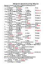 Bài tập trắc nghiệm Liên từ trong Tiếng Anh có đáp án | Đại học Nội Vụ Hà Nội