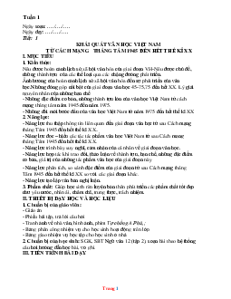 Giáo án Ngữ Văn 12 theo công văn 5512 học kỳ 1 rất hay