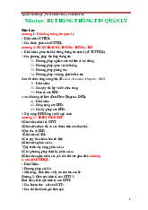 Lý thuyết môn hệ thống thông tin quản lý- Trường Đại học Lao động - Xã hội