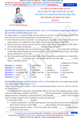 Tổng ôn trọng điểm bộ câu hỏi dễ trúng tũ & bộ đề dự đoán đặc biệt 2025 - Đề số 3