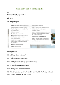 Giải Tiếng Anh 7 Unit 8: Getting Started | Global Success