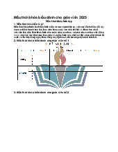 Mẫu thời khóa biểu dành cho giáo viên 2025