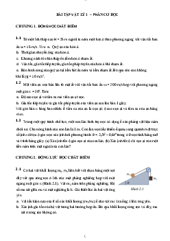 Đề cương bài tập ôn tập môn Vật lý kỹ thuật phần cơ học theo từng chương