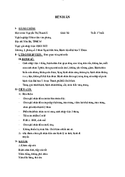 Bệnh án lâm sàng: Tắc ruột | PDF