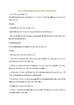 Lịch sử 8 Bài 16: Nhật Bản - Chân trời sáng tạo