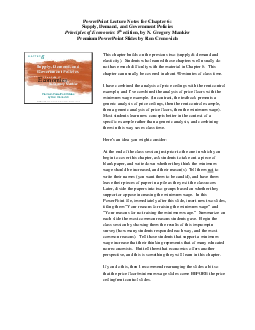 Principles of economics chapter 6