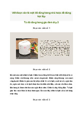 Viết đoạn văn tả một đồ dùng trong nhà (hoặc đồ dùng học tập) | Tập làm văn Lớp 3