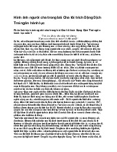 Hình ảnh người cha trong bài Cha tôi trích Đặng Dịch Trai ngôn hành lục - Ngữ văn 11
