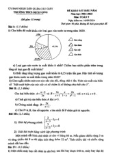 Đề khảo sát Toán 9 đầu năm 2024 – 2025 trường THCS Dịch Vọng – Hà Nội