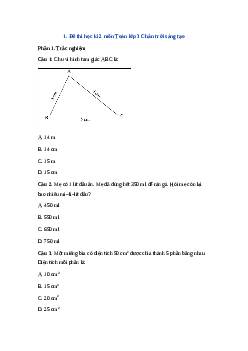 Đề thi cuối học kì 2 lớp 3 môn Toán - Đề 1 | Chân trời sáng tạo