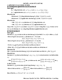 Đề cương ôn thi THPT Quốc gia 2017 môn Toán trường THPT Phan Bội Châu – Lâm Đồng