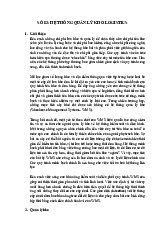 Hệ thống quản lý kho logistics - tổng quan và quy trình | Logistics | Trường Đại học Kinh tế, Đại học Quốc gia Hà Nội