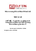 Tiểu luận cuộc đời, sự nghiệp và tư tưởng HCM - Tư tưởng Hồ Chí Minh | Trường Đại Học Duy Tân