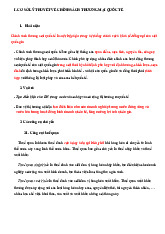 Chính sách Thương mại Quốc tế của Việt Nam: Từ Lý thuyết đến Thực tiễn