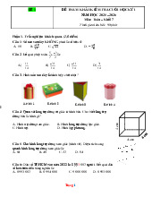 Bộ 5 Đề Ôn Thi Học Kỳ 1 Toán 7 Năm Học 2025-2026 Có Đáp Án
