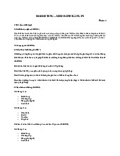 Tóm tắt Chiến lược quản trị kinh doanh Kem đánh răng PS môn Marketing căn bản | Đại học Đồng Tháp