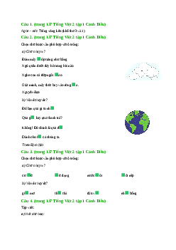 Giải SGK môn Tiếng việt 2 - Bài 17: Nghe - viết: Tiếng võng kêu (6) | Cánh Diều