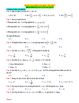 Đề ôn thi HK1 Toán 11 Kết nối tri thức - Đề 6 (có đáp án)