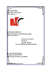 Bài thu hoạch diễn án - Tài liệu tổng hợp