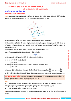 Bài giảng quan hệ vuông góc trong không gian Toán 11 KNTTvCS