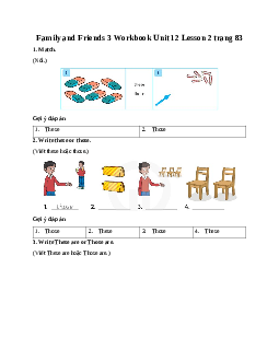 Family and Friends 3 Workbook Unit 12 Those are our computers Lesson 2 trang 83