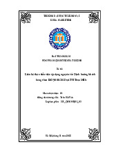 Liên hệ thực tiễn việc áp dụng nguyên tắc Định hướng khách hàng theo ISO 9000:2015 tại TH True Milk | Bài thảo luận quản trị chất lượng