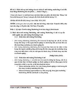 Lý luận về môi trường Marketing vi mô của công ty kinh doanh | Kinh tế vi mô | Trường đại học Thương Mại