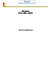 Bài giảng Cơ cấu cam - Chương 4: Phân tích & Tổng hợp