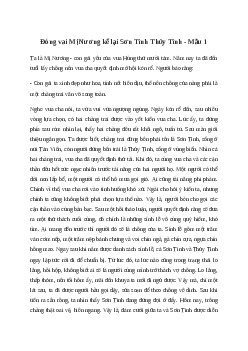 Văn mẫu lớp 6: Đóng vai Mị Nương kể lại truyện Sơn Tinh Thủy Tinh (6 mẫu) | Kết nối tri thức