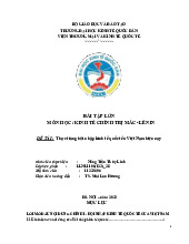 Bài tập lớn kinh tế chính trị - Kinh tế Chính trị Mác-Lê Nin (KTCT01) | Đại học kinh tế quốc dân NEU