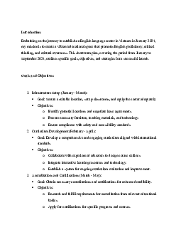 Bài tập môn Tiếng anh: Plan