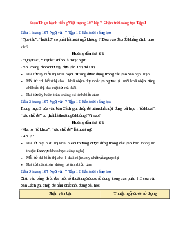 Soạn Thực hành tiếng Việt trang 107  | Ngữ Văn 7 Chân Trời Sáng Tạo tập 1