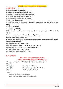 Bài tập thực hành chuyên sâu Tiếng Anh 7 Unit 11: Travelling In The Future (có đáp án và lời giải)