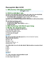 Phương trình điện li HClO - Hóa học 11