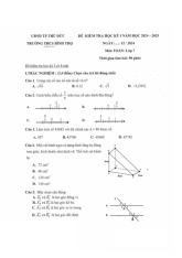 Đề học kỳ 1 Toán 7 năm 2024 – 2025 trường THCS Bình Thọ – TP HCM