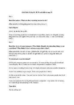 Giải Tiếng Anh 10 Unit 3: 3E Word skills | Friends Global