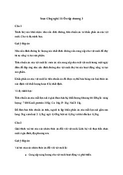Giải Công nghệ 11: Ôn tập chương 3 | Kết nối tri thức